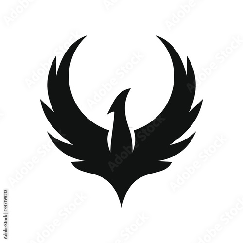 phoenix unique logo design vector template 