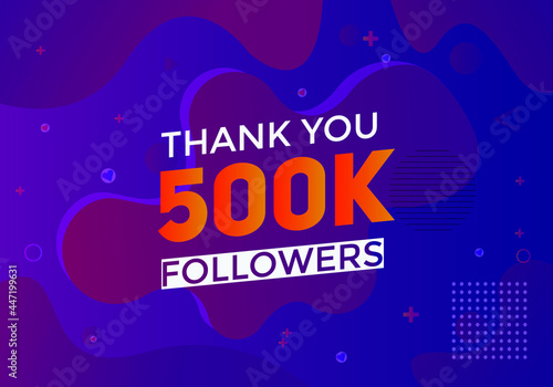 thank you 500k followers colorful banner. Thank you followers Banners, 500k followers, social midea banners