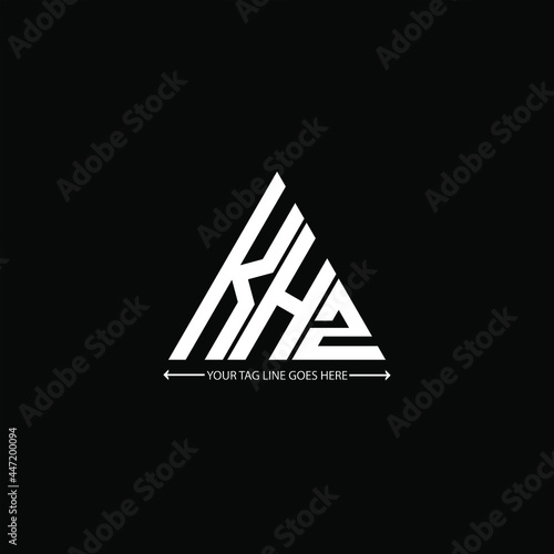 KHZ letter logo creative design. KHZ unique design


