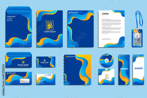elegant professional business stationery items set