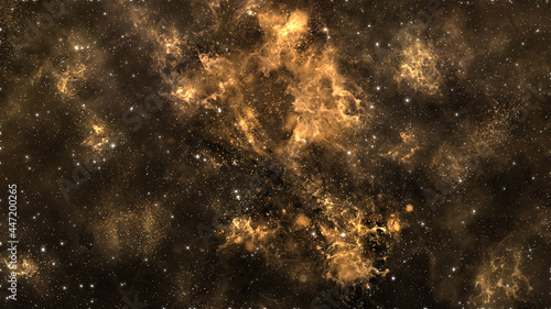Nebula Space Background Yellow