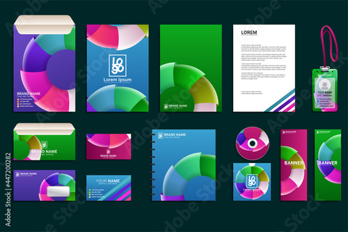 Complete set of business stationery template