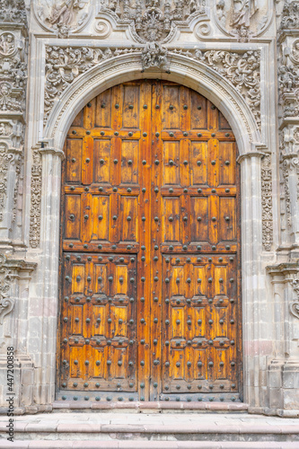Main door of the temple of San Francisco Javier, Tepotzotlan. photo