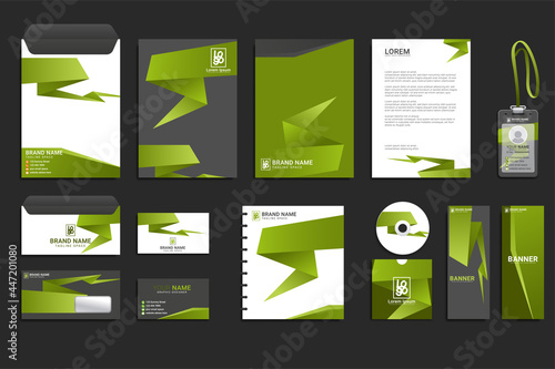 elegant professional business stationery items set