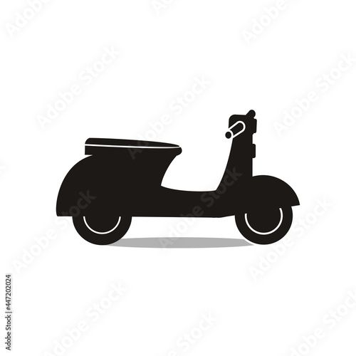 scooter logo silhouette. scooter icon vector