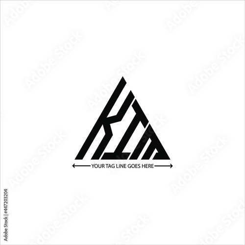 KIM letter logo creative design. KIM unique design photo