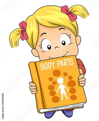 Kid Girl Show Body Parts Bo...