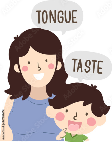 Kid Boy Mom Teach Body Part...