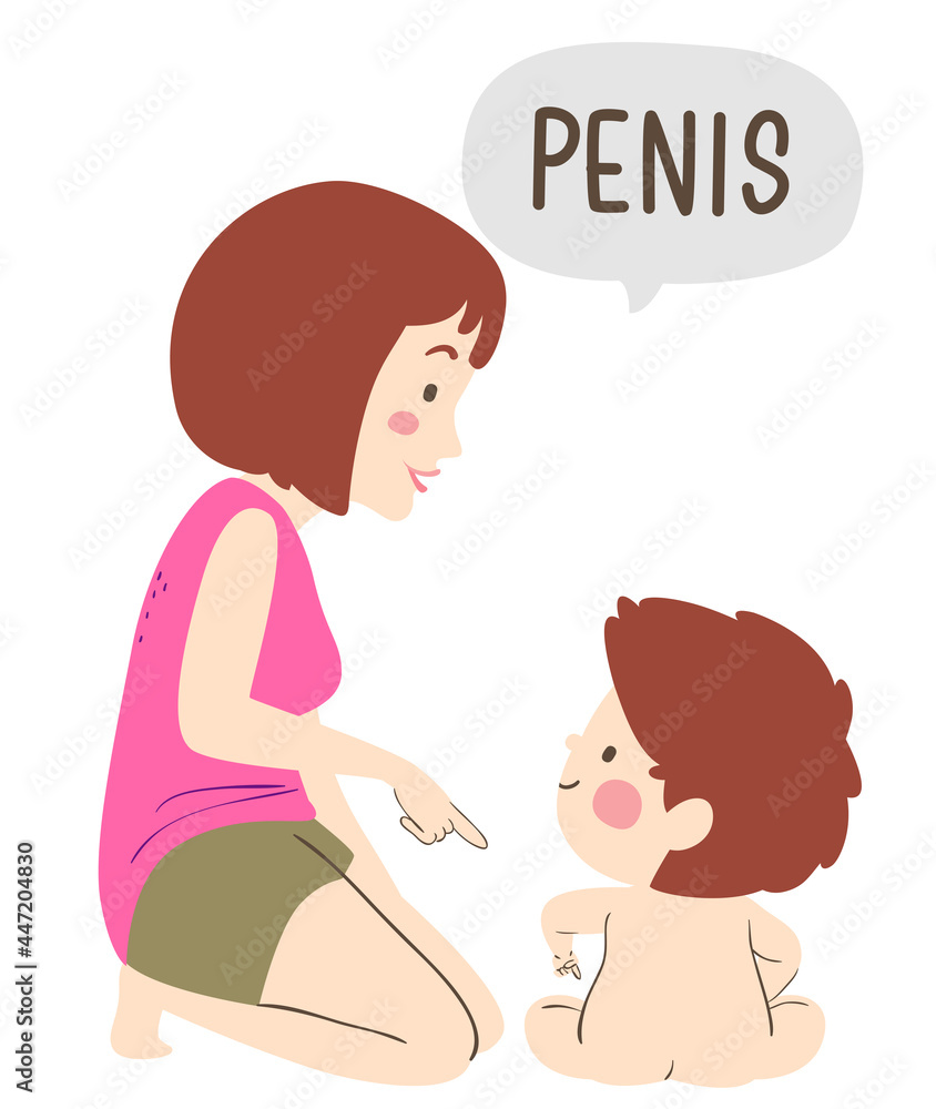Kid Boy Mom Toddler Penis Illustration Kid Boy Mom Toddler Penis Illustration