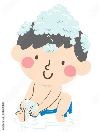 Kid Boy Bath Legs Scrub Sit...