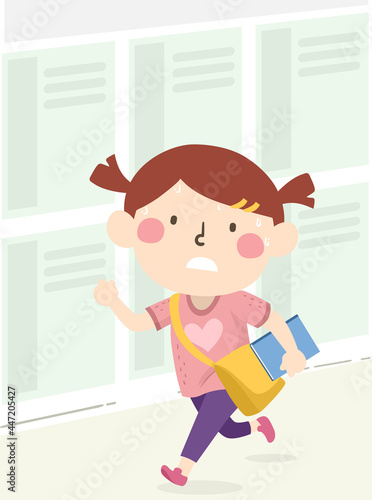 Kid Girl School Life Runnin...