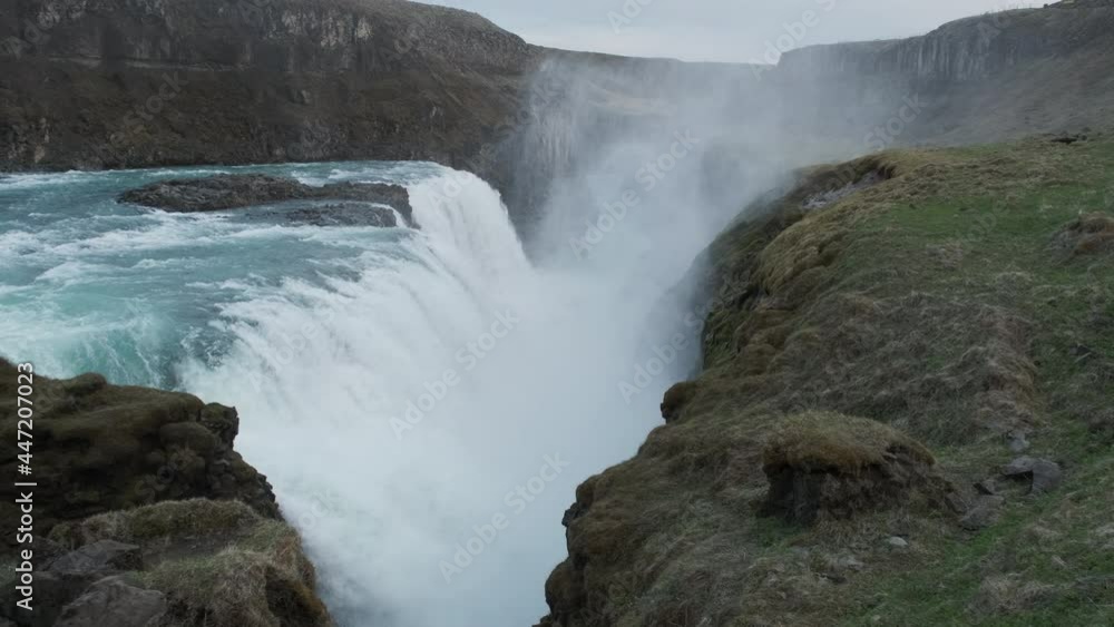 Mighty Gullfoss Waterfall In Iceland Mighty Gullfoss Waterfall In Iceland