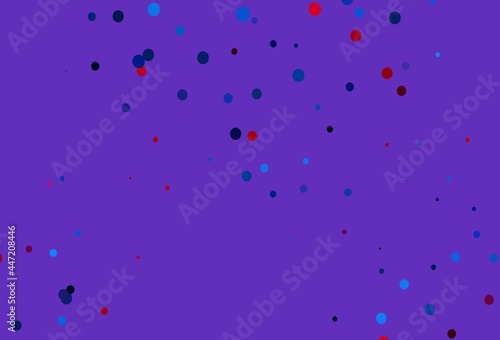 Light Blue, Red vector cover with spots.