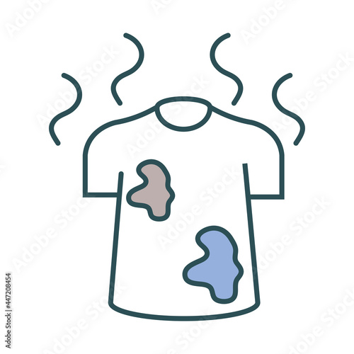 dirty shirt with spots