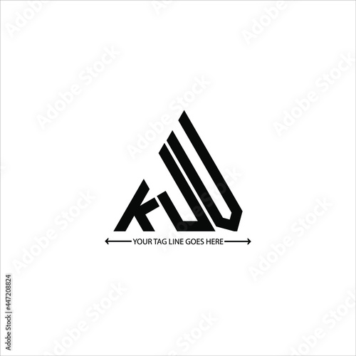 KJV letter logo creative design. KJV unique design
 photo