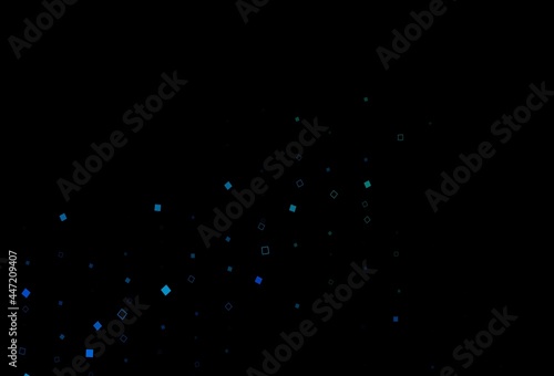Dark Blue, Green vector backdrop with lines, rectangles. © Dmitry