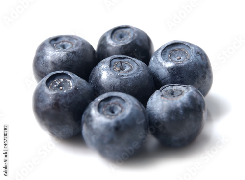 Blueberry on white.