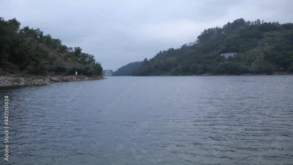 beautiful landscape on a lake side with waves beautiful landscape on a lake side with waves