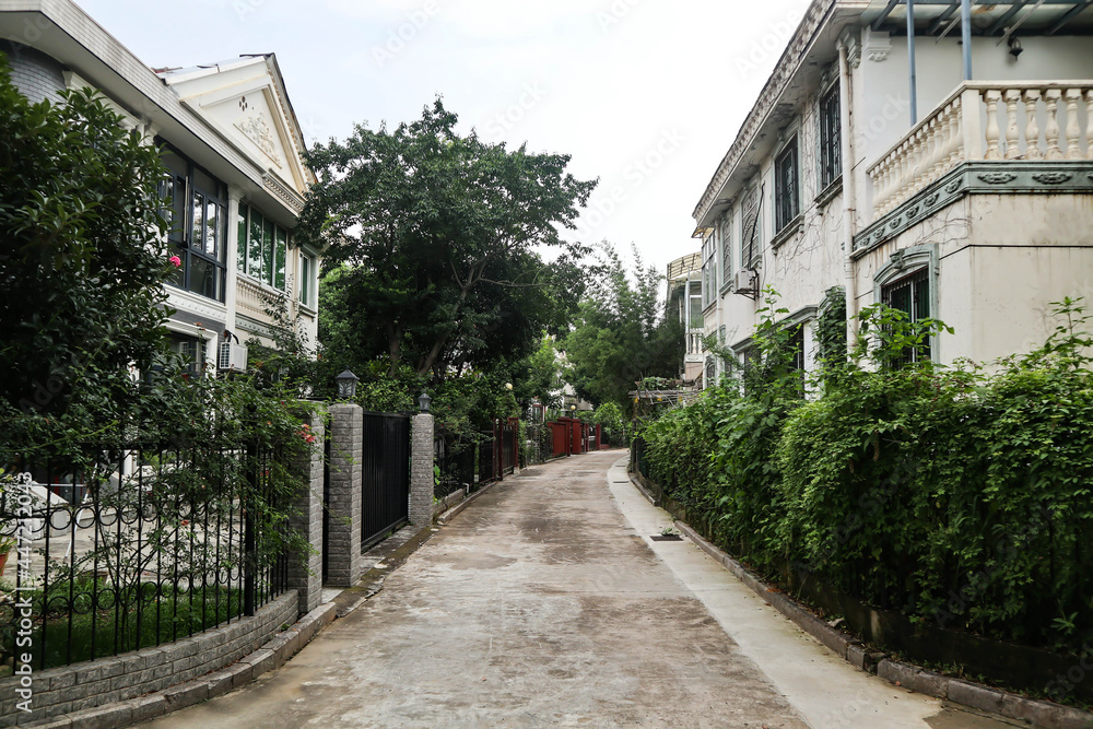 Street in a residential community