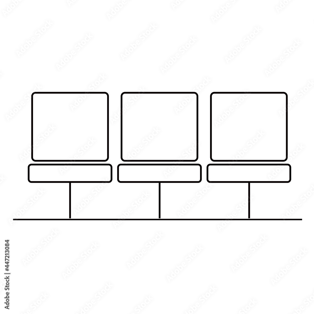 seat icon. Trendy modern flat linear cinema seat icon on white background seat icon. Trendy modern flat linear cinema seat icon on white background