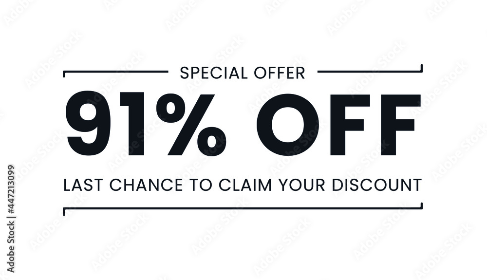Sale special offer 91% off, last chance to claim your discount