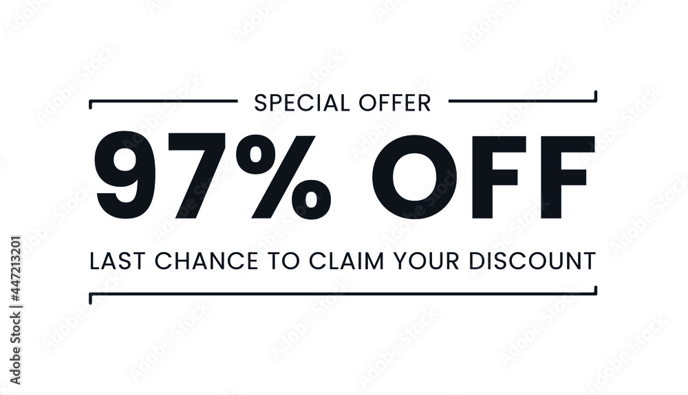 Sale special offer 97% off, last chance to claim your discount