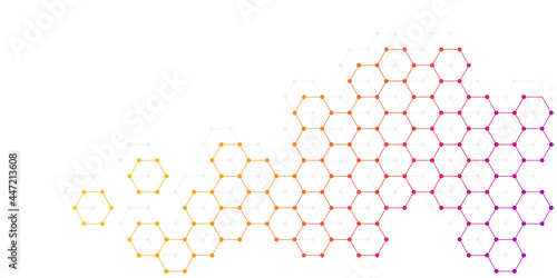 Vector abstract molecules technical or medical concept.