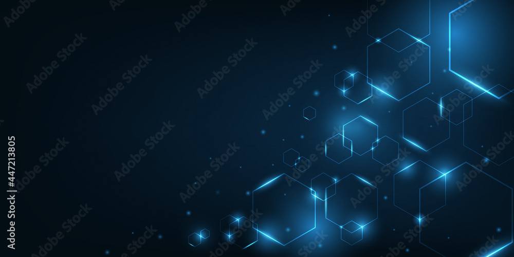 Vector technology with hexagones geometric bacground. Vector technology with hexagones geometric bacground.