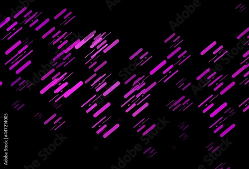 Dark Purple vector texture with colorful lines.