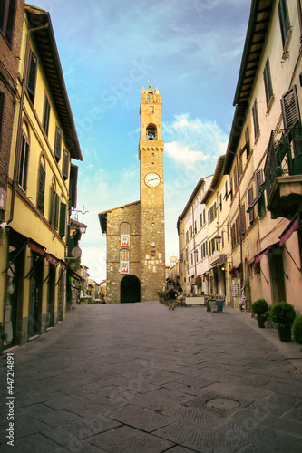 Palazzo dei Priori on Piazza del Popolo in Montalcino, Val d'Orcia, Tuscany, Italy photo