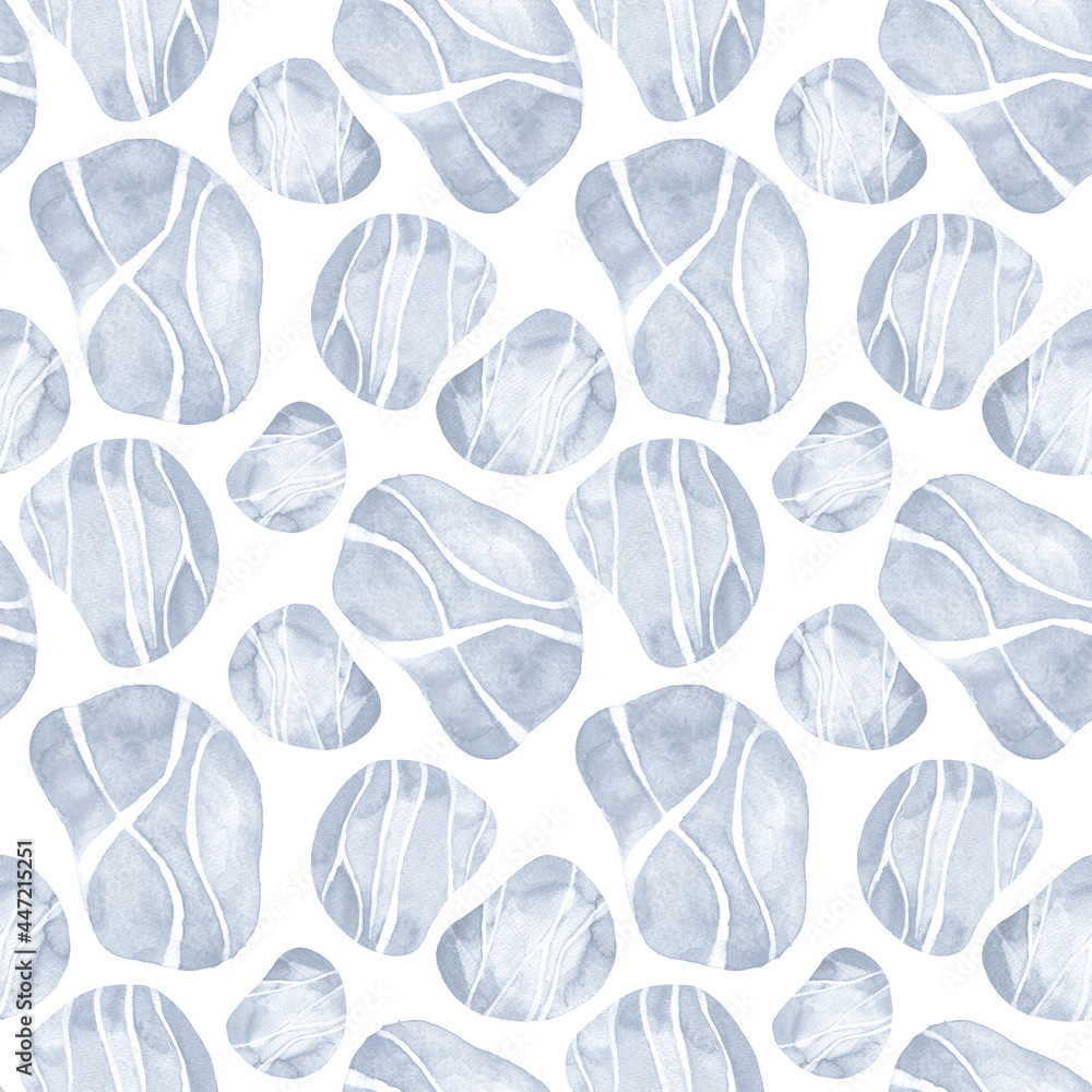 Sea pebbles seamless pattern watercolour. Sea beach surface. Hand drawn painting. Summer Home Decor. Marine underwater background. Dotty stones textile, paper, decoration. Sea pebbles seamless pattern watercolour. Sea beach surface. Hand drawn painting. Summer Home Decor. Marine underwater background. Dotty stones textile, paper, decoration.