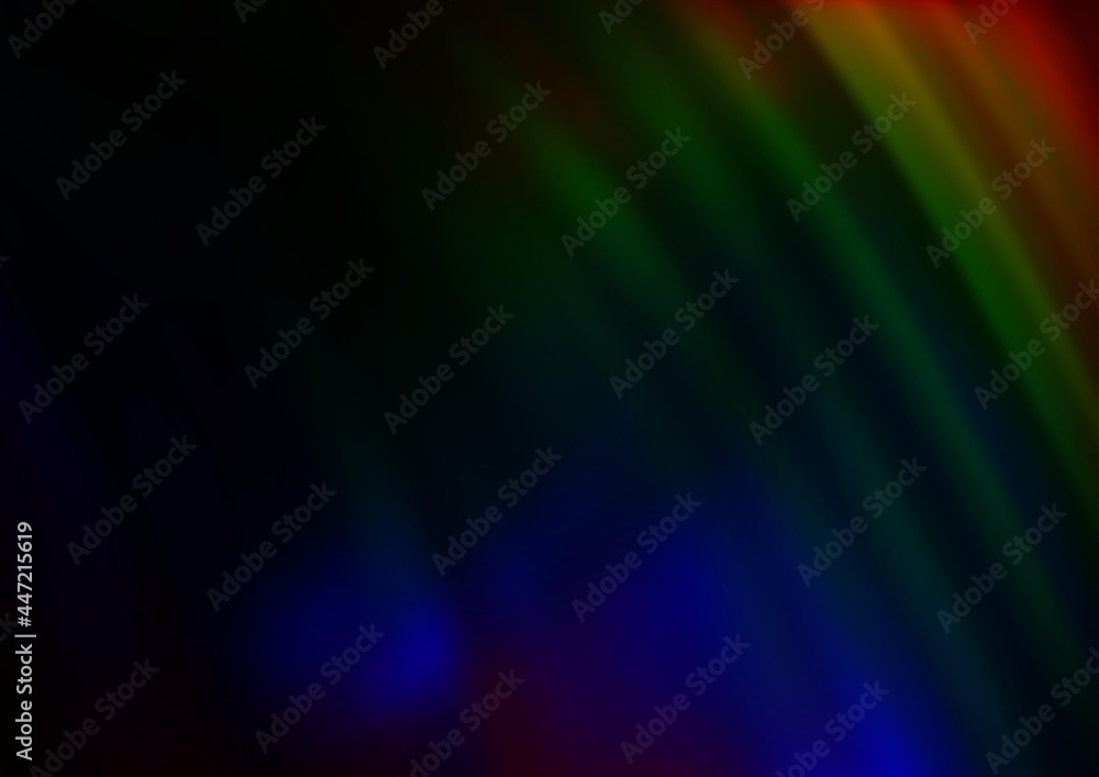 Dark Multicolor, Rainbow vector backdrop with bent lines.