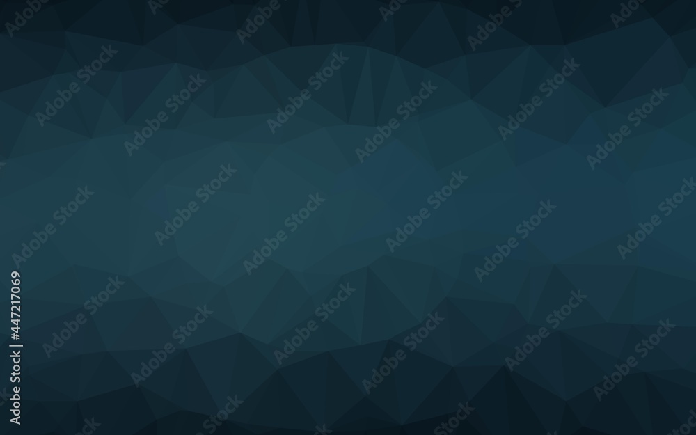 Fototapeta premium Dark BLUE vector polygon abstract backdrop.