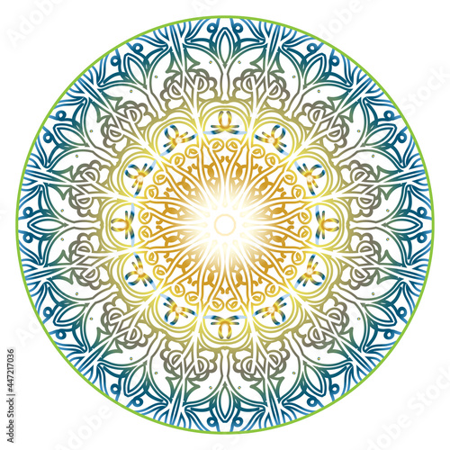 spiritual symbol round ornament
