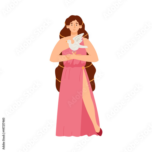 Aphrodite greek goddess of beauty, beautiful woman venus born from sea foam.