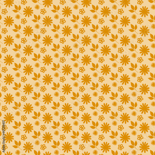 Simple floral scattered seamless pattern