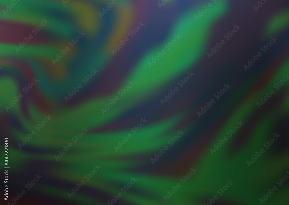 Obraz premium Dark Green vector blurred background.
