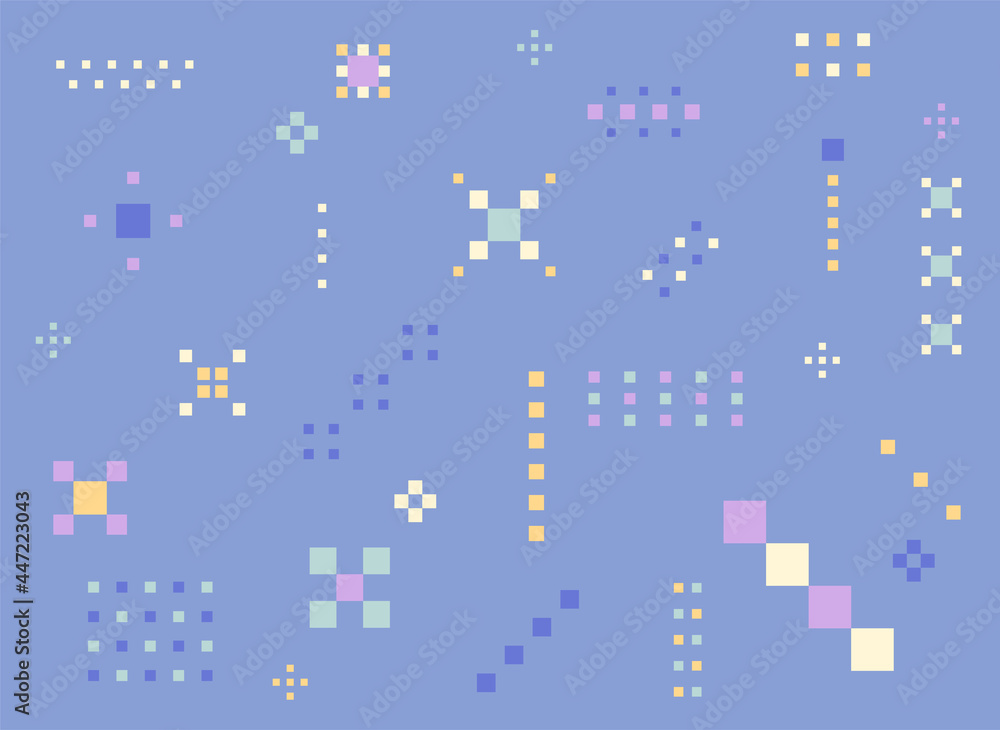 Small pixels create various patterns.