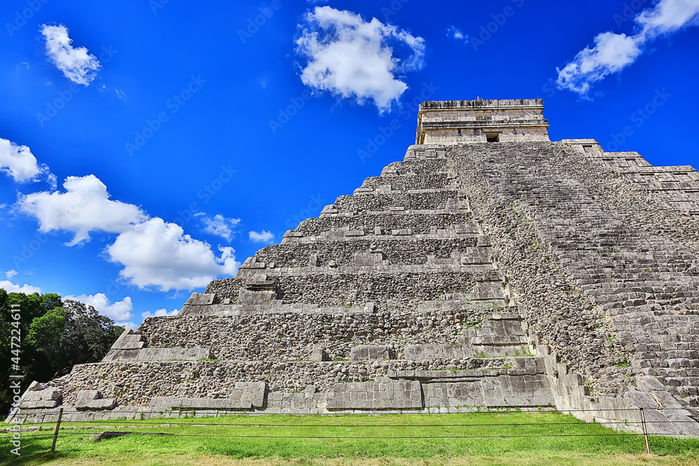 mexico pyramids mayan ancient city, landscape pre-columbian america chicenica maya mexico pyramids mayan ancient city, landscape pre-columbian america chicenica maya