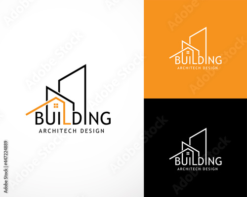 building logo architect design creative simple illustration vector