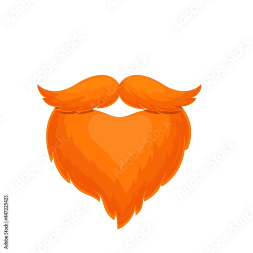 Oktoberfest beard and mustache. Man's costume.Symbol of beer festival Oktoberfest. Vector illustration in cartoon style.