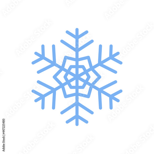 Snowflake icon isolated on white