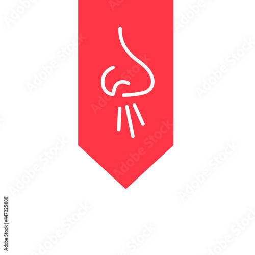 Runny nose vector icon