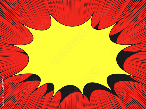 Cartoon speech bubbles (bursts) saturated linework background3