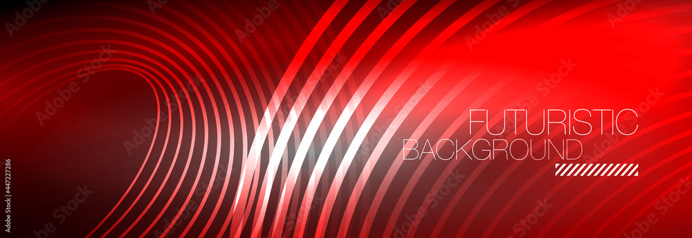 Dark abstract background with glowing neon circles. Trendy layout template for business or technology presentation, internet poster or web brochure cover, wallpaper Dark abstract background with glowing neon circles. Trendy layout template for business or technology presentation, internet poster or web brochure cover, wallpaper