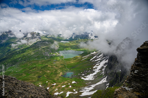 spectacular view from Hochstollen over Melchseefrutt and Tannalpsee