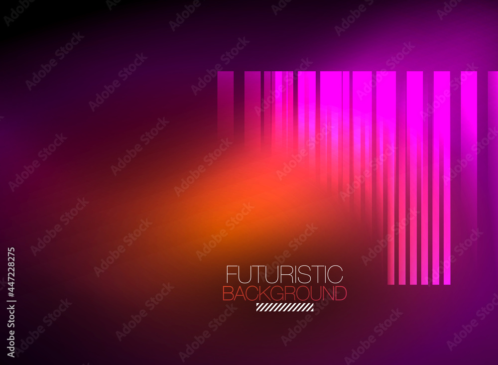 Bright neon color techno abstract background, shiny glowing neon lines in the dark background Bright neon color techno abstract background, shiny glowing neon lines in the dark background