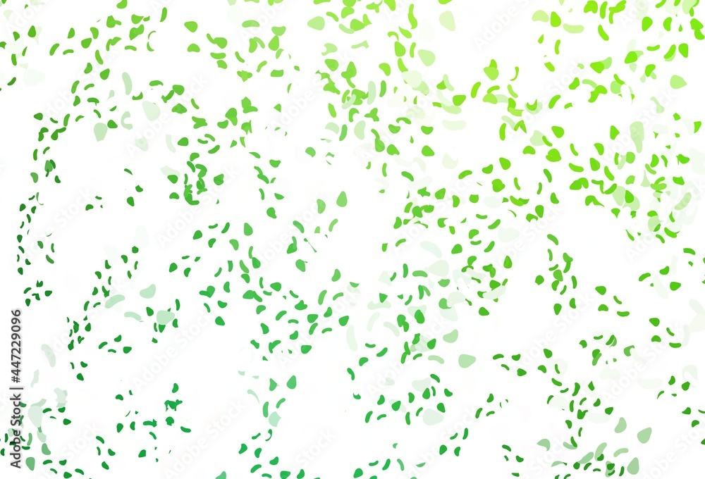 Light green vector background with abstract forms.