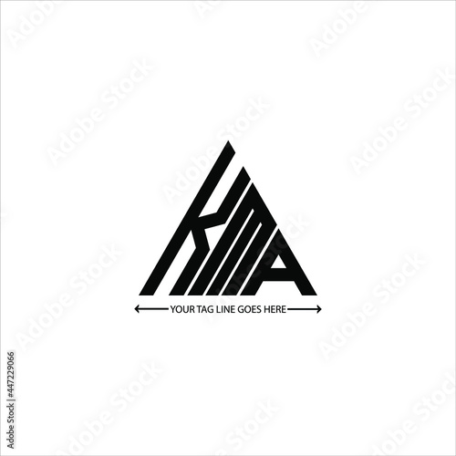 KMA letter logo creative design. KMA unique design photo