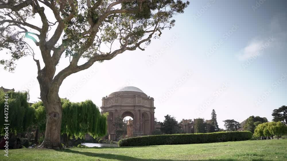 Panoramic landscape of the Palace of Fine Arts in San Francisco, California Panoramic landscape of the Palace of Fine Arts in San Francisco, California